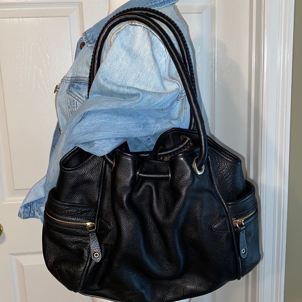 Cole Haan Leather Satchel, Black, Like New
